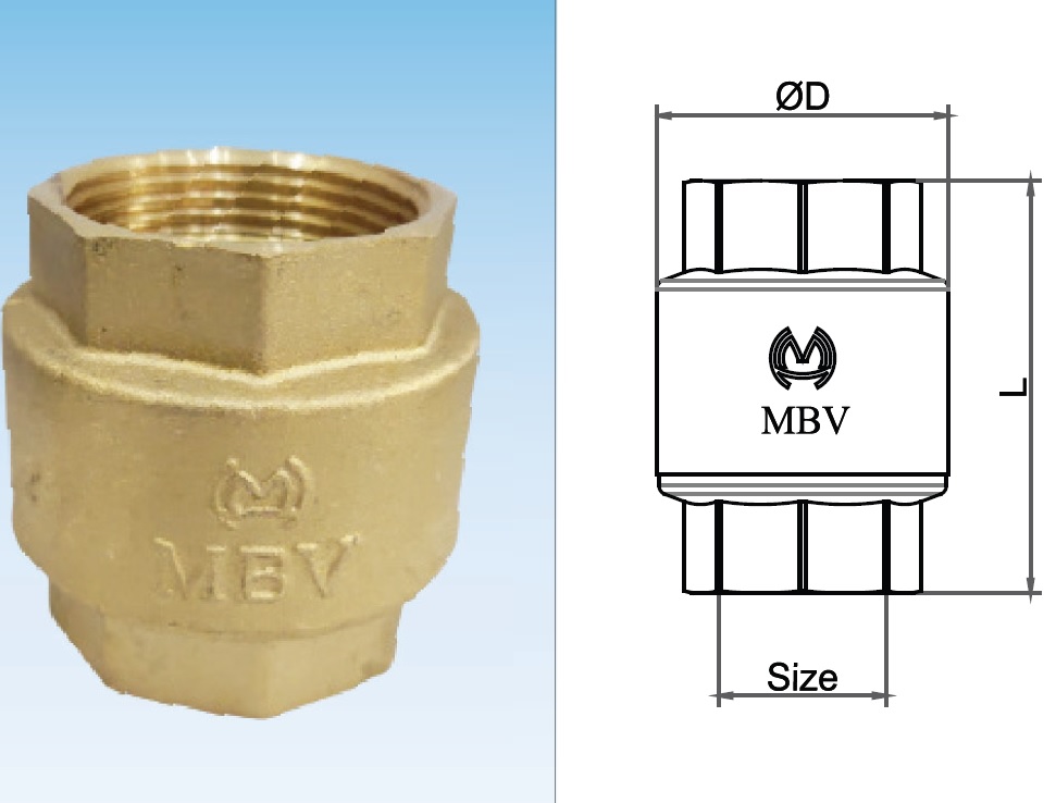cấu tạo van 1 chiều lò xo MBV