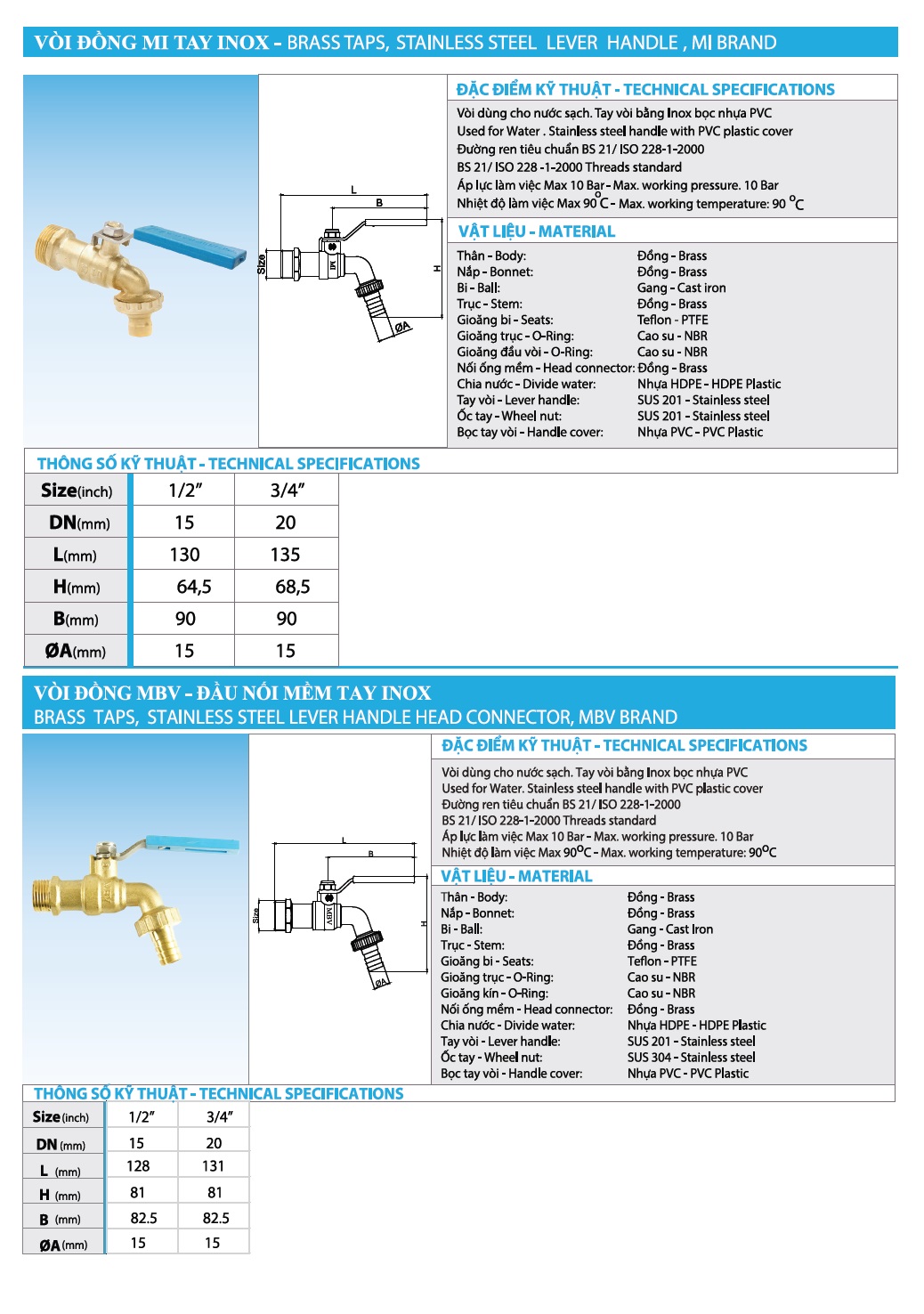vòi đồng mbv minh hòa