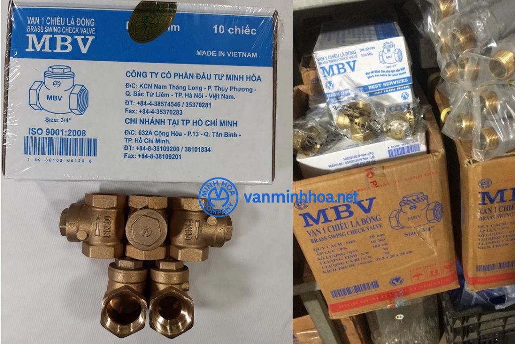 Giới thiệu van 1 chiều đồng lá lật MBV PN10 - DN25 Phi 34