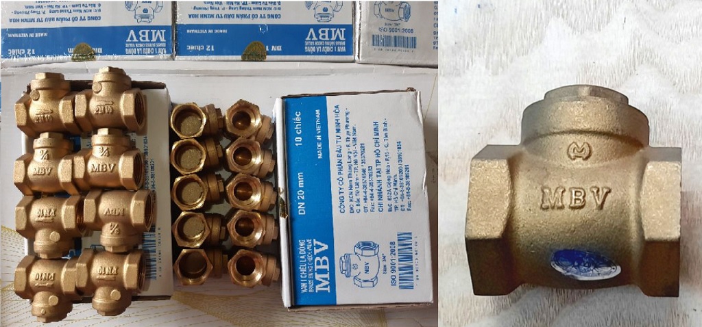 Giới thiệu van 1 chiều đồng lá lật MBV PN10 - DN40 Phi 49