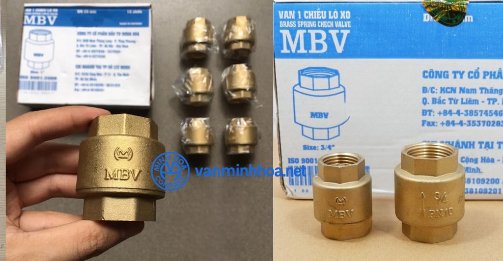 Giới thiệu van 1 chiều đồng lò xo MBV PN10 - DN15