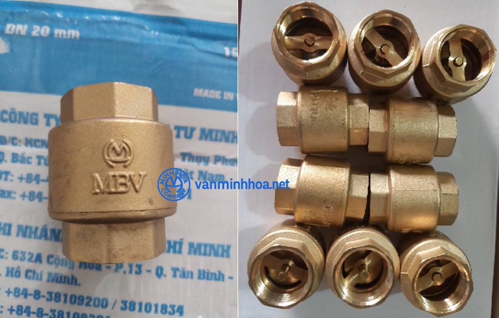 Giới thiệu van 1 chiều đồng lò xo MBV PN10 - DN20