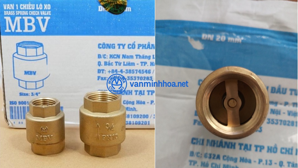 Giới thiệu van 1 chiều đồng lò xo MBV PN10 - DN40