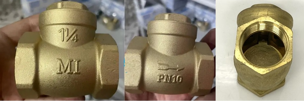 Van 1 chiều đồng lá lật MI PN10 - DN100 Phi114