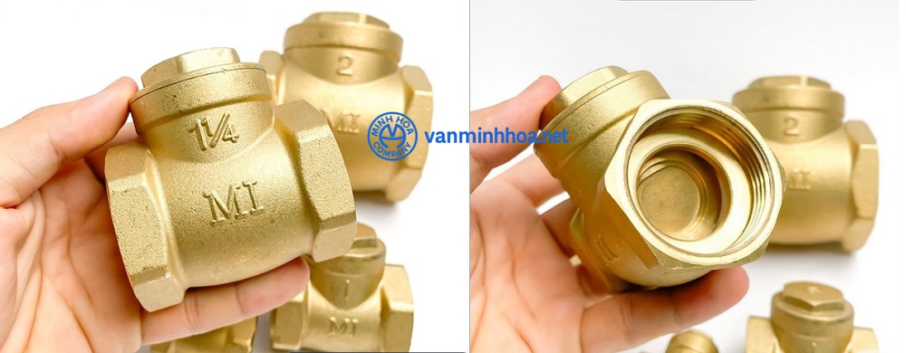 Van 1 chiều đồng lá lật MI PN10 - DN32 Phi41