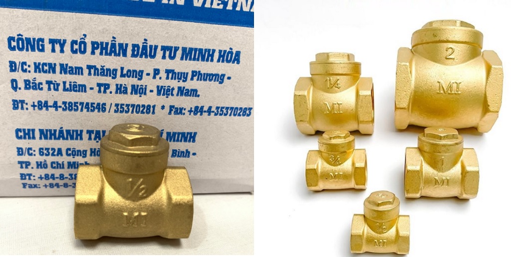 Van 1 chiều đồng lá lật MI PN10 - DN65 Phi76