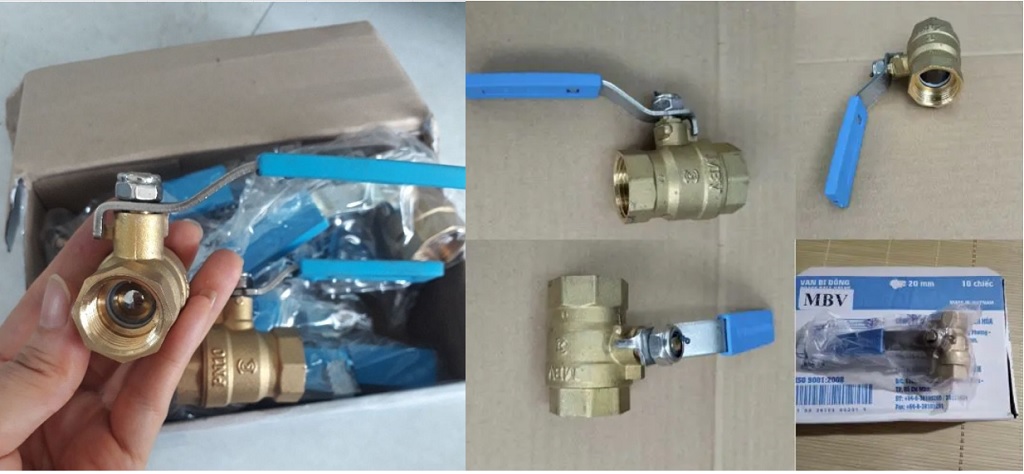 Van bi đồng tay gạt MBV - DN50 Phi60 sẵn hàng