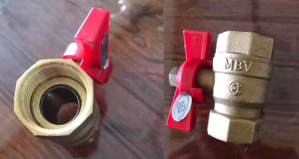 Van bi đồng tay bướm MBV - DN15 Phi21 sẵn hàng