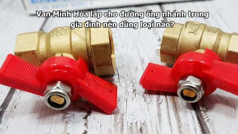 van minh hòa lắp cho đường ống nhánh trong gia đình nên dùng loại nào?