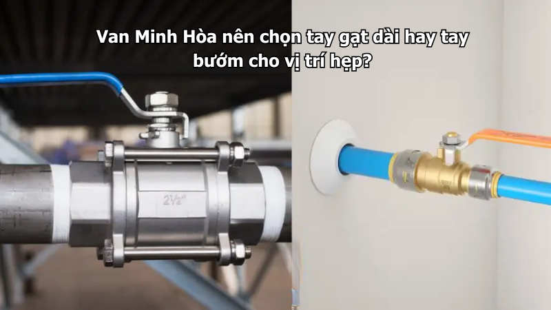 van minh hòa nên chọn tay gạt dài hay tay bướm cho vị trí hẹp?