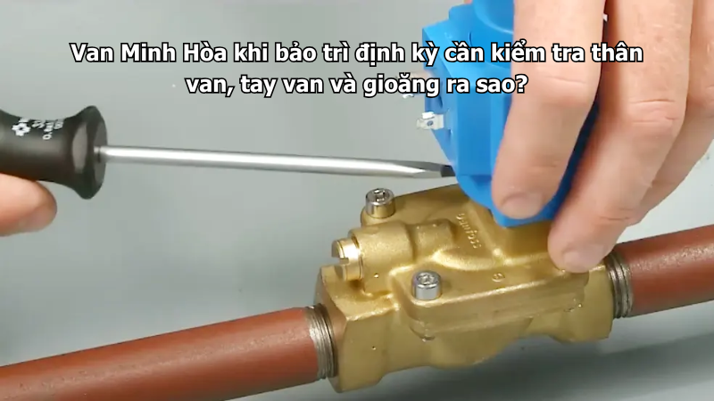 van minh hòa khi bảo trì định kỳ cần kiểm tra thân van, tay van và gioăng ra sao?