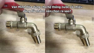 van minh hòa dùng cho hệ thống nước có nhiều đồng hồ nhánh nên chọn ra sao?